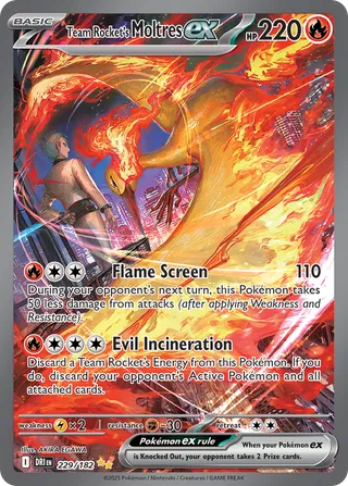 Team Rocket's Moltres ex — Special Illustration Rare variant