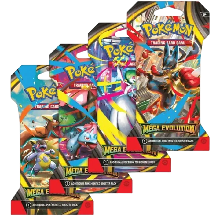 Mega Evolution Sleeved Booster Pack Art Bundle (Set of 4)