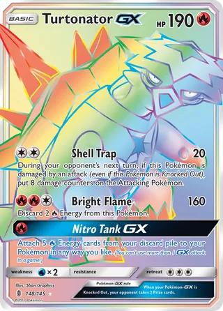 Turtonator-GX — Rare Rainbow variant