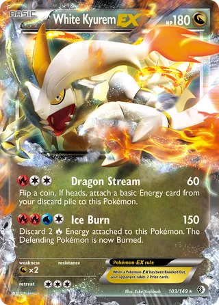 White Kyurem-EX — Rare Holo EX variant