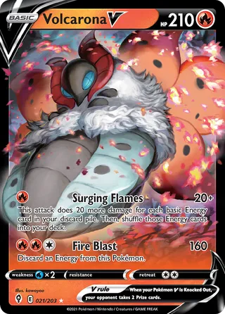 Volcarona V — Rare Holo V variant
