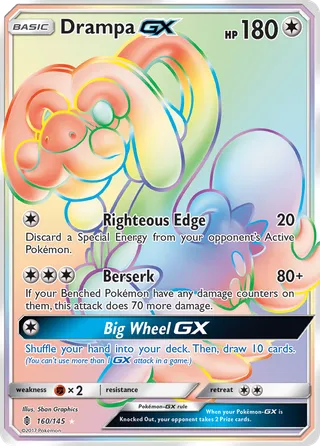 Drampa-GX — Rare Rainbow variant