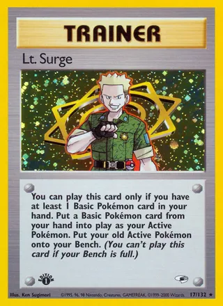 Lt. Surge — Rare Holo variant