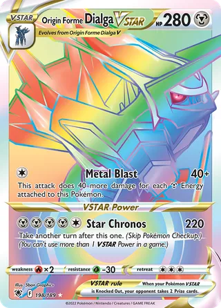 Origin Forme Dialga VSTAR — Rare Rainbow variant