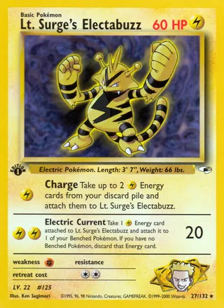 Lt. Surge's Electabuzz — Rare variant