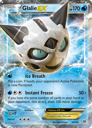 Glalie-EX — Rare Holo EX variant