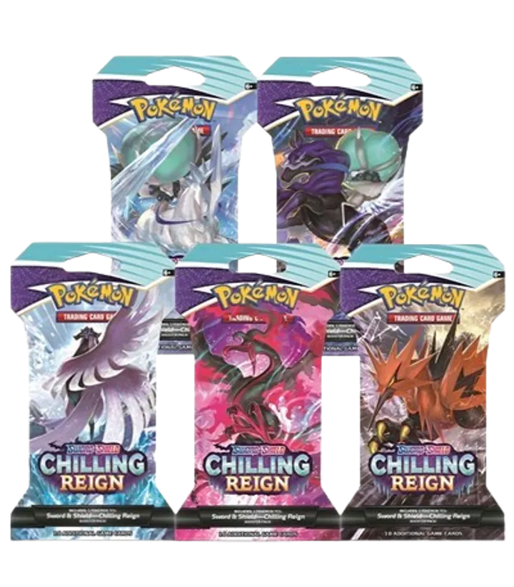 Chilling Reign Sleeved Booster Pack Art Bundle (Set of 5)