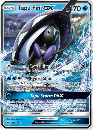 Tapu Fini-GX — Rare Holo GX variant