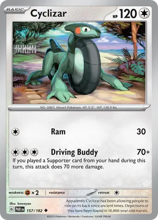 Cyclizar — Uncommon variant